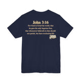 God So Loved the World — John 3:16 | Unisex Jersey Short Sleeve Christian T-Shirt