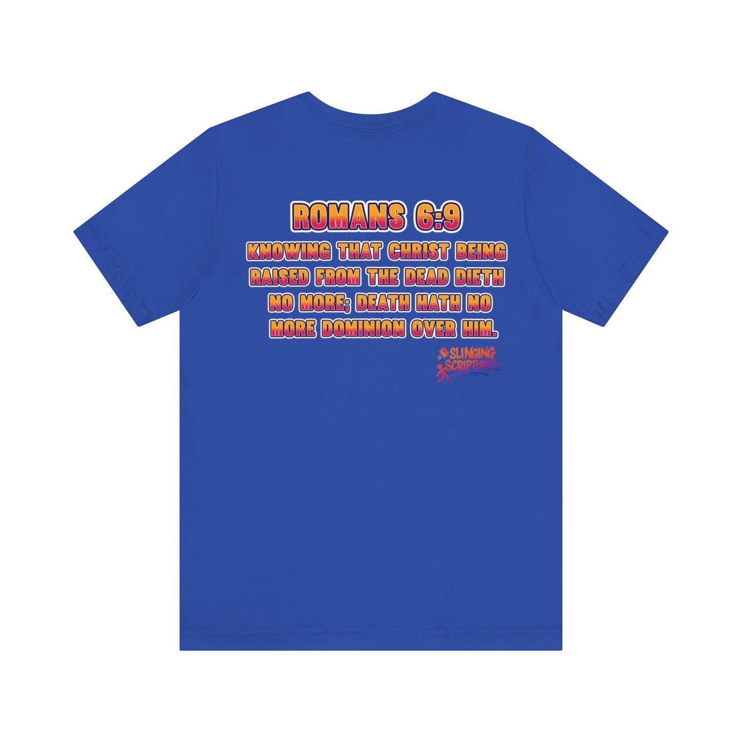 Jesus Deadlifter Tee – Romans 6:9 Unisex Jersey T-Shirt, Gym Shirt, Fitness Apparel, Biblical Strength Tee