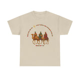 Three Wise Men Christmas Tee | Matthew 2:10 Nativity Shirt | Unisex Heavy Cotton Christian Holiday T-Shirt