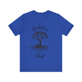 Rooted in Christ Tee | Colossians 2:6-7 Scripture Shirt | Christian Faith T-Shirt