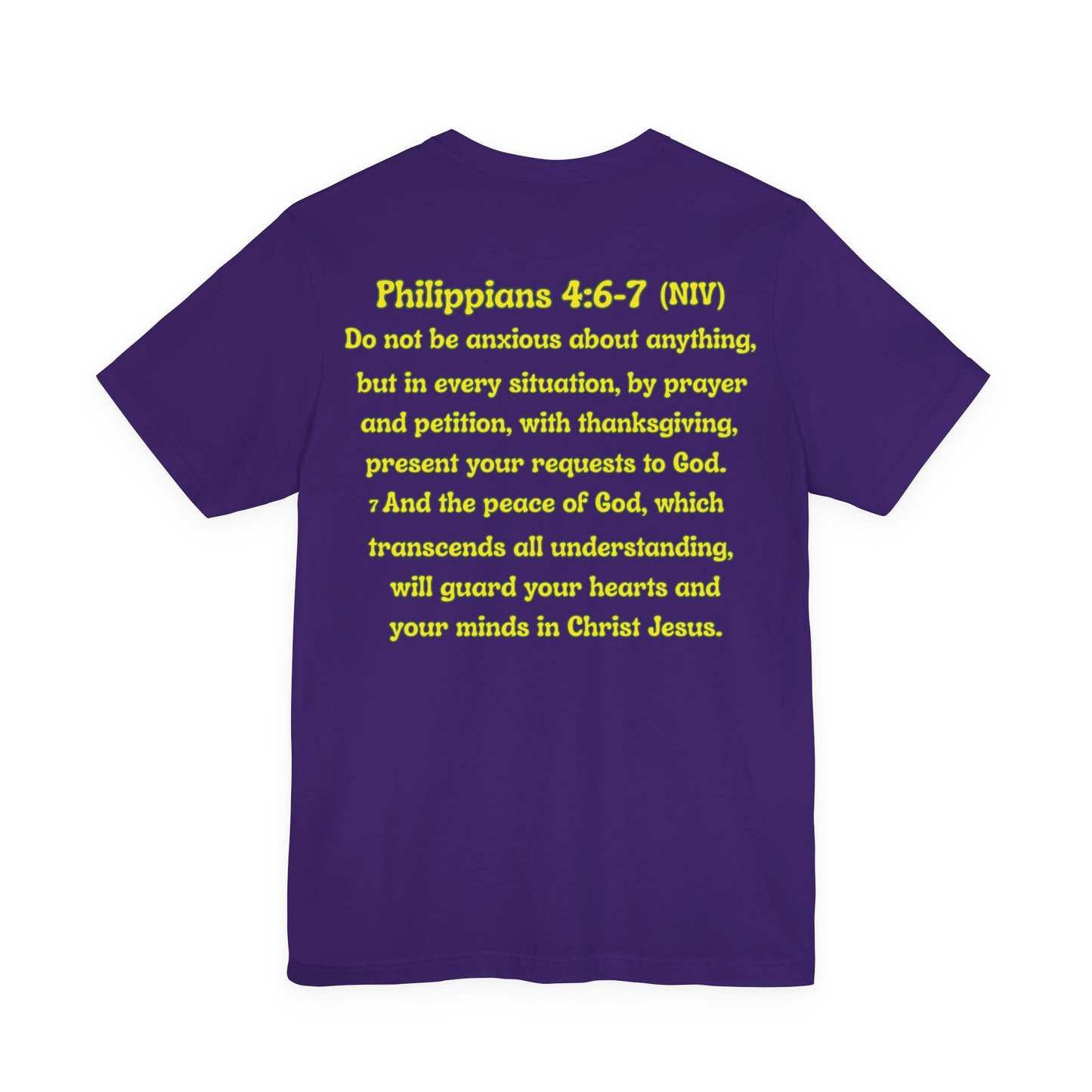 Funny Fish Tee | Philippians 4:6–7 Scripture Shirt | Christian Fisherman T-Shirt | Unisex Jersey Short Sleeve