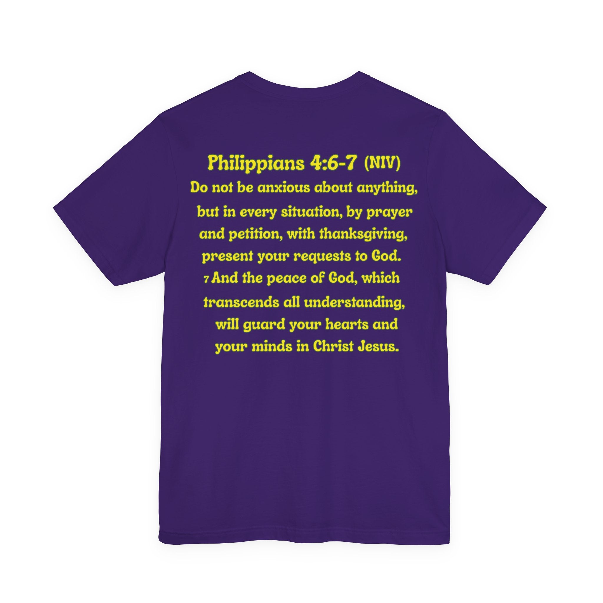 Funny Fish Tee | Philippians 4:6–7 Scripture Shirt | Christian Fisherman T-Shirt | Unisex Jersey Short Sleeve