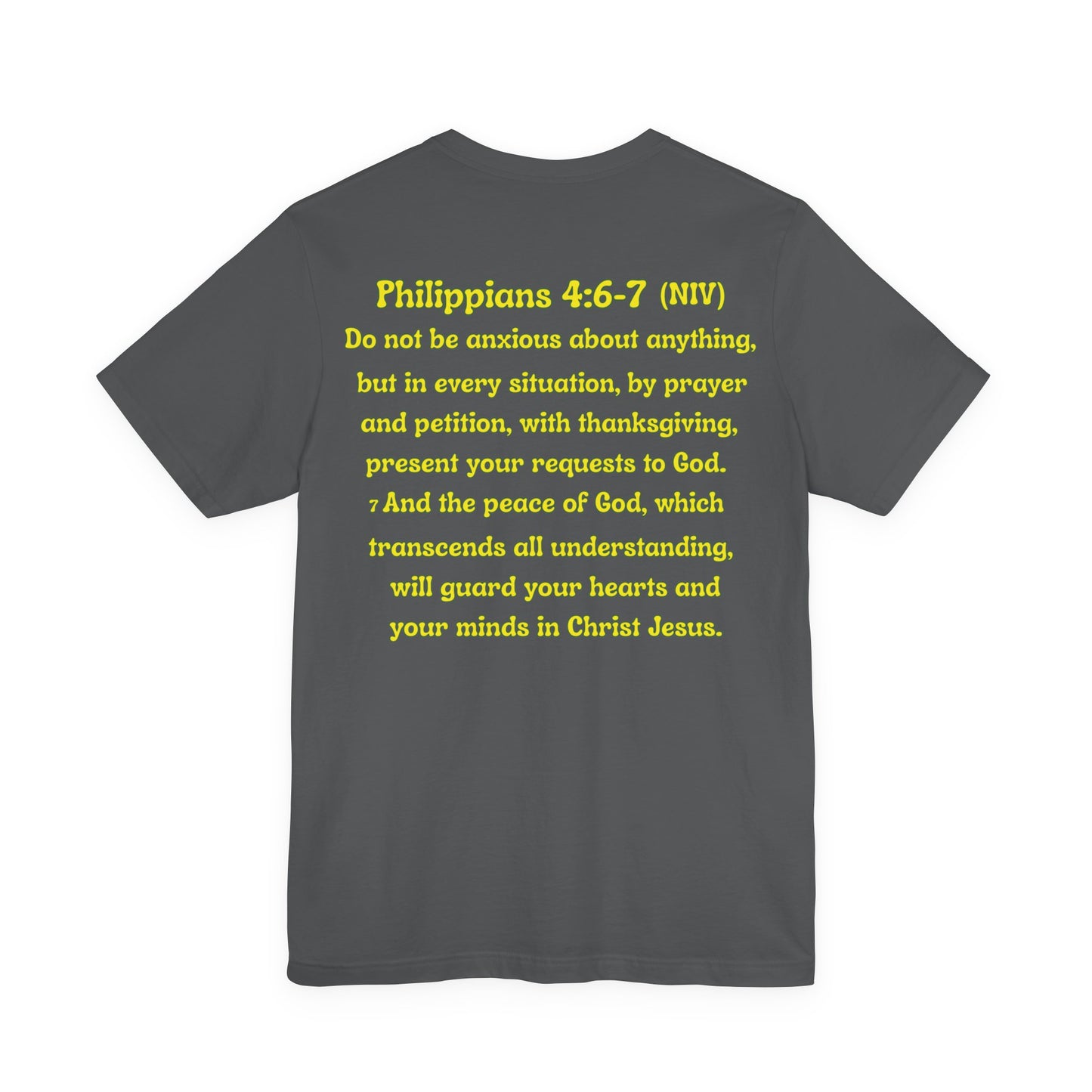 Funny Fish Tee | Philippians 4:6–7 Scripture Shirt | Christian Fisherman T-Shirt | Unisex Jersey Short Sleeve