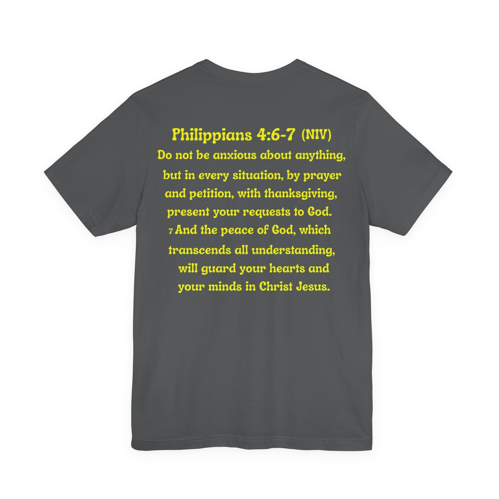 Funny Fish Tee | Philippians 4:6–7 Scripture Shirt | Christian Fisherman T-Shirt | Unisex Jersey Short Sleeve