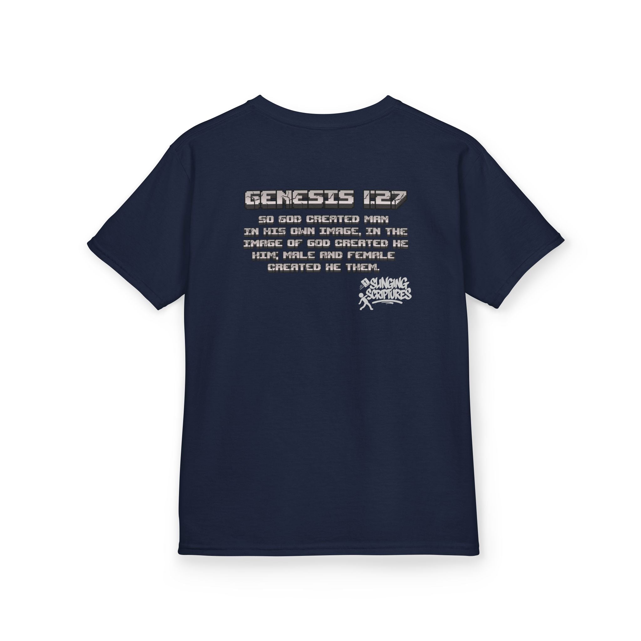 Made in the Image of God | Genesis 1:27 Christian Minecraft-Inspired Kids Tee