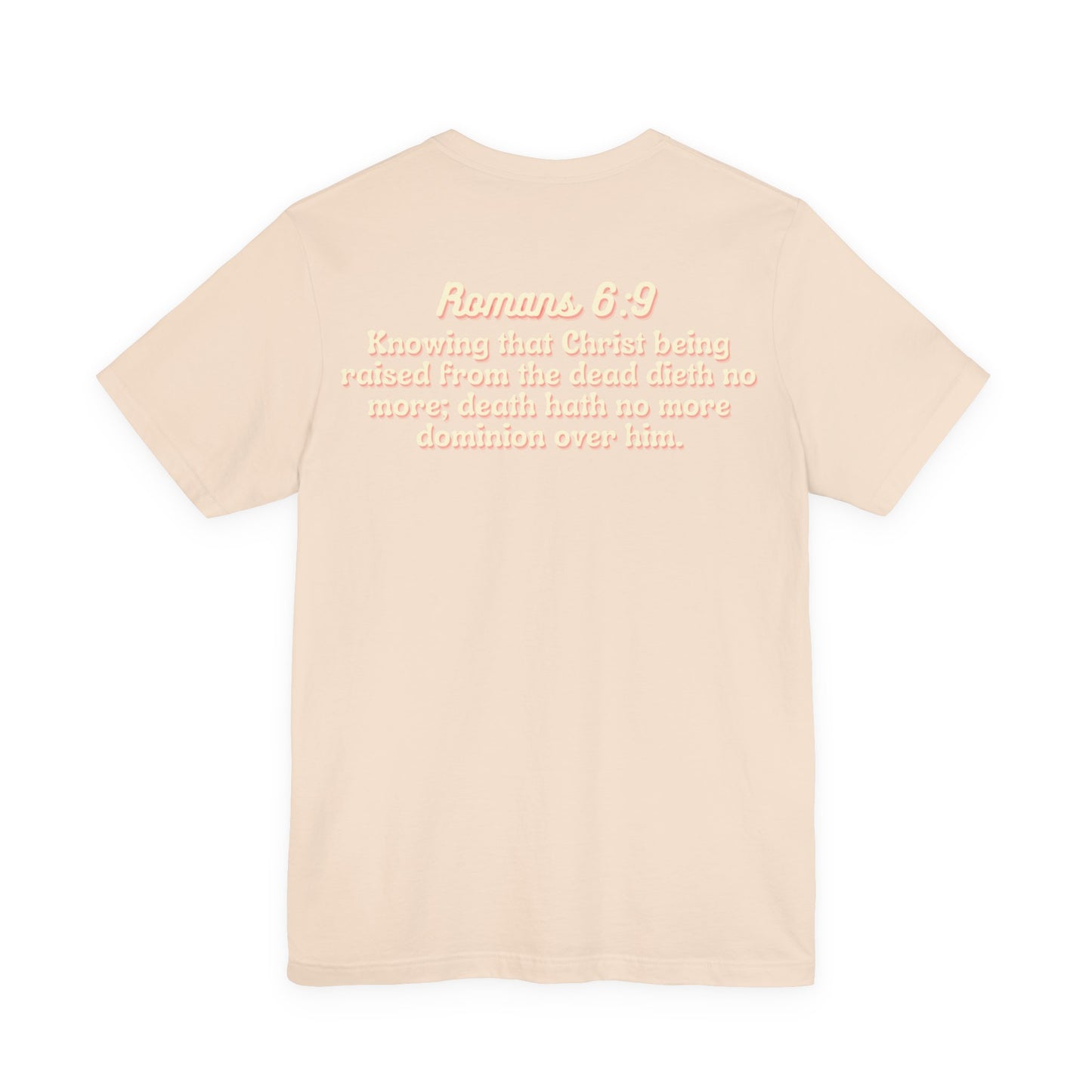 Jesus the Ultimate Deadlifter Tee — Romans 6:9 | Unisex Jersey Short Sleeve Christian T-Shirt