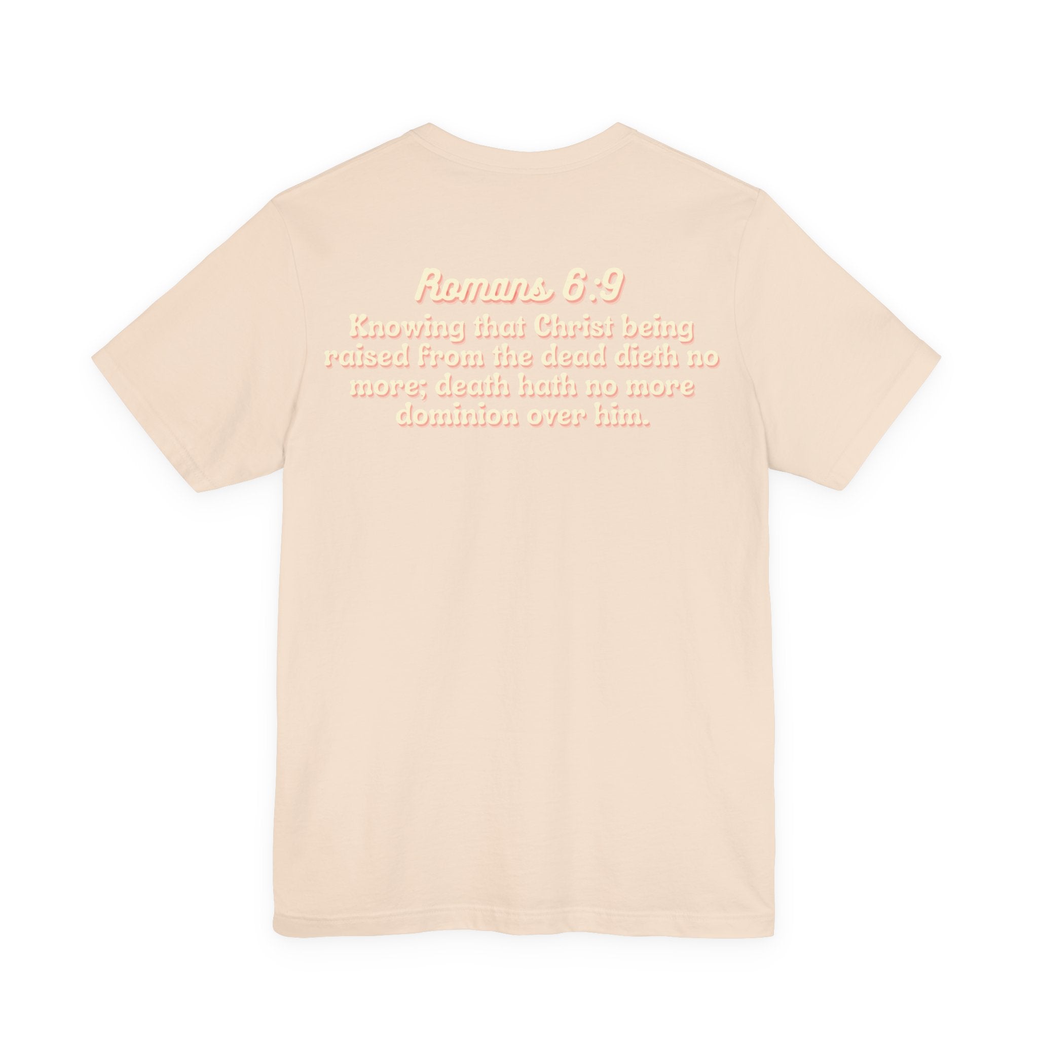 Jesus the Ultimate Deadlifter Tee — Romans 6:9 | Unisex Jersey Short Sleeve Christian T-Shirt