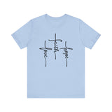 Faith, Hope, Love Tee | 1 Corinthians 13:13 Scripture Shirt | Unisex Jersey Christian T-Shirt