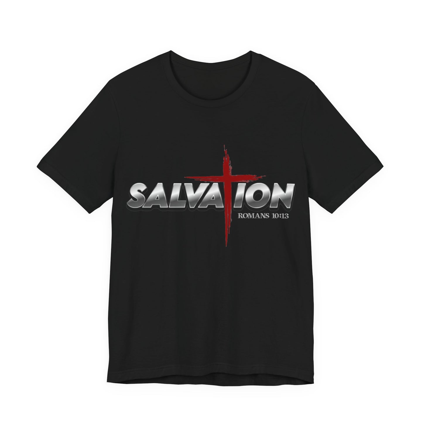 Salvation Christian T-Shirt — Romans 10:13 | Unisex Jersey Short Sleeve Tee