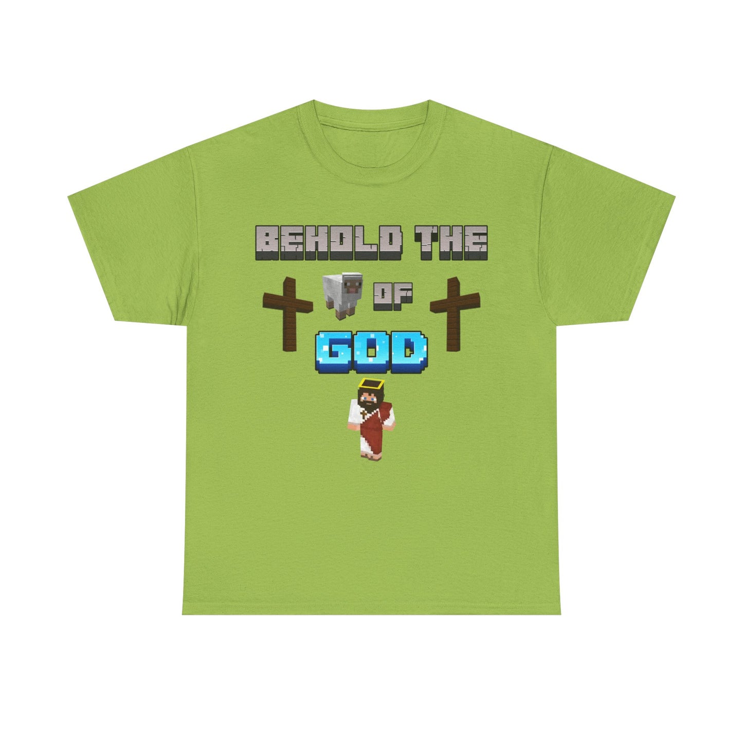 Behold the Lamb of God Tee | John 1:9 Scripture Shirt | Christian Gamer Style | Unisex Heavy Cotton Faith-Based T-Shirt