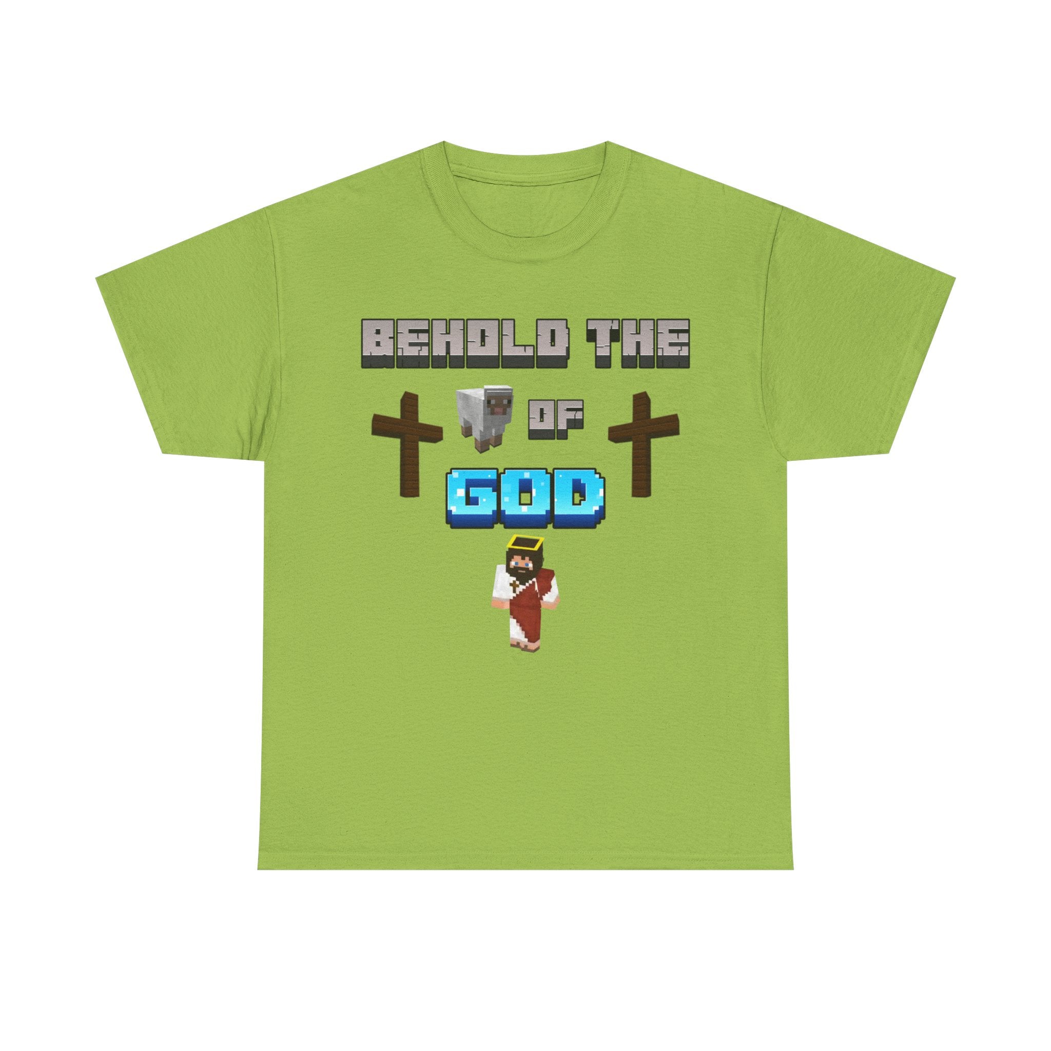 Behold the Lamb of God Tee | John 1:9 Scripture Shirt | Christian Gamer Style | Unisex Heavy Cotton Faith-Based T-Shirt