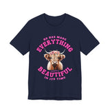 Everything Beautiful in Its Time Tee | Ecclesiastes 3:11 Scripture Shirt | Unisex Jersey Short Sleeve Inspirational Christian T-Shirt