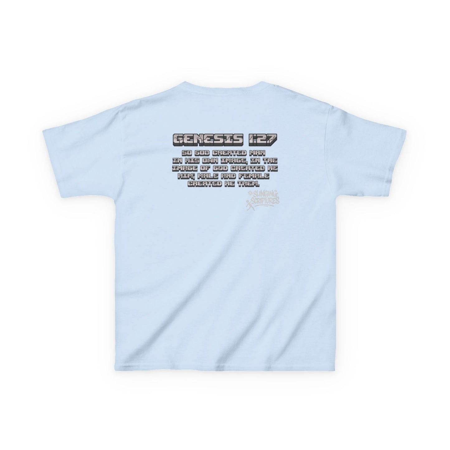Made in the Image of God | Genesis 1:27 Christian Minecraft-Inspired Kids Tee
