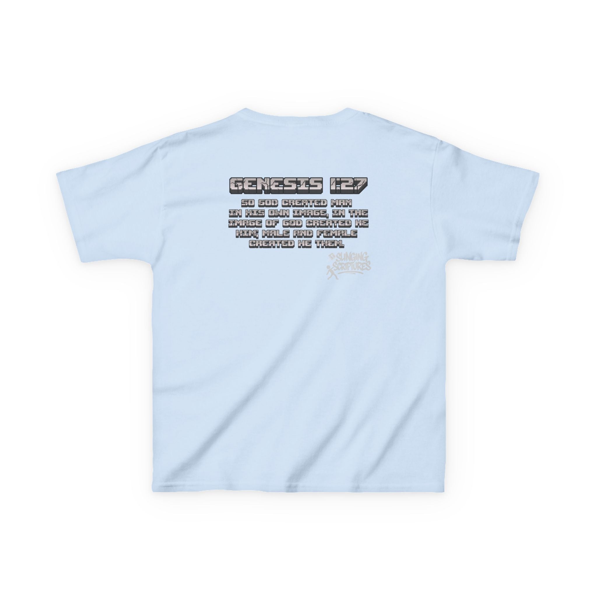 Made in the Image of God | Genesis 1:27 Christian Minecraft-Inspired Kids Tee