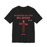 Washed in the Blood Tee | Revelation 1:5 Scripture Shirt | Unisex Jersey Christian T-Shirt | Bold Faith Apparel