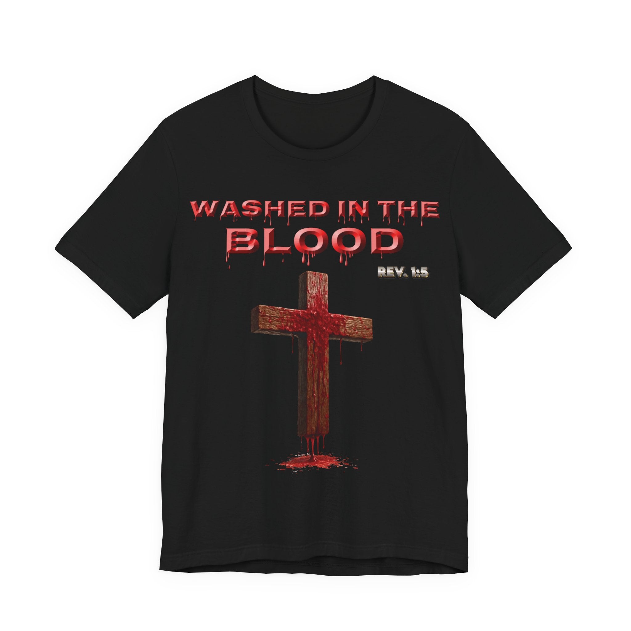 Washed in the Blood Tee | Revelation 1:5 Scripture Shirt | Unisex Jersey Christian T-Shirt | Bold Faith Apparel