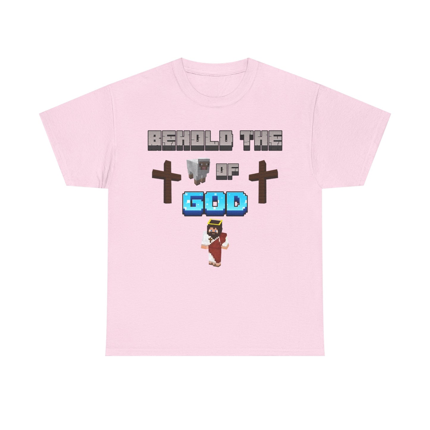 Behold the Lamb of God Tee | John 1:9 Scripture Shirt | Christian Gamer Style | Unisex Heavy Cotton Faith-Based T-Shirt