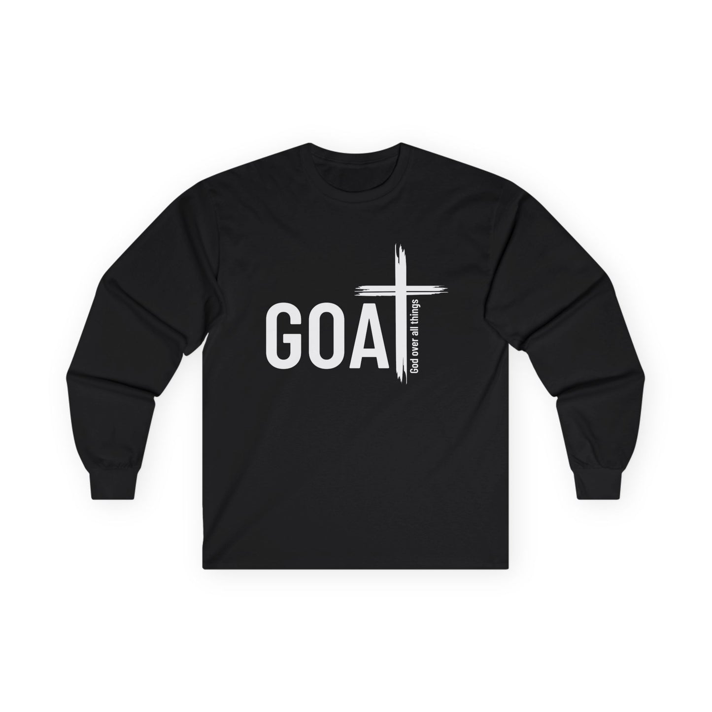 GOAT — God Over All Things | Colossians 1:17 Long Sleeve Unisex Christian T-Shirt