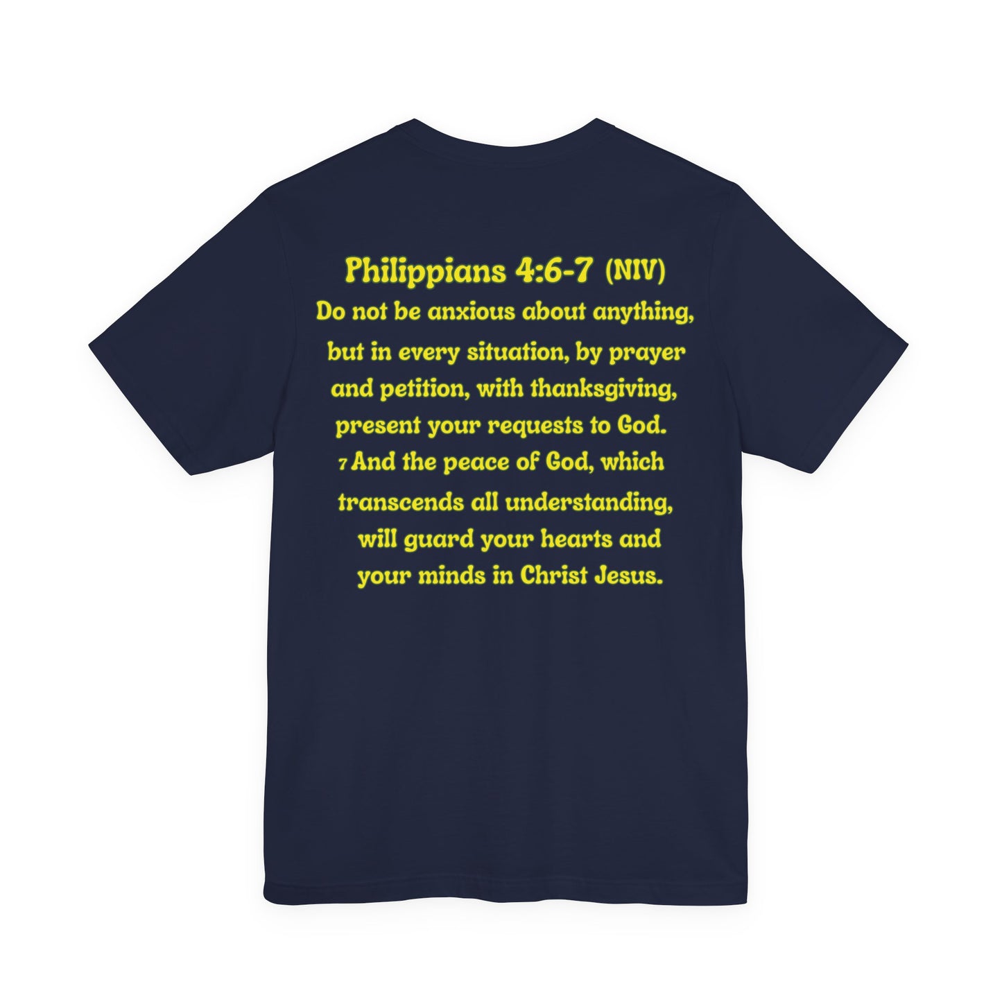 Funny Fish Tee | Philippians 4:6–7 Scripture Shirt | Christian Fisherman T-Shirt | Unisex Jersey Short Sleeve