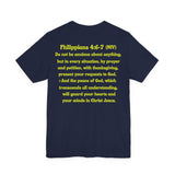 Funny Fish Tee | Philippians 4:6–7 Scripture Shirt | Christian Fisherman T-Shirt | Unisex Jersey Short Sleeve