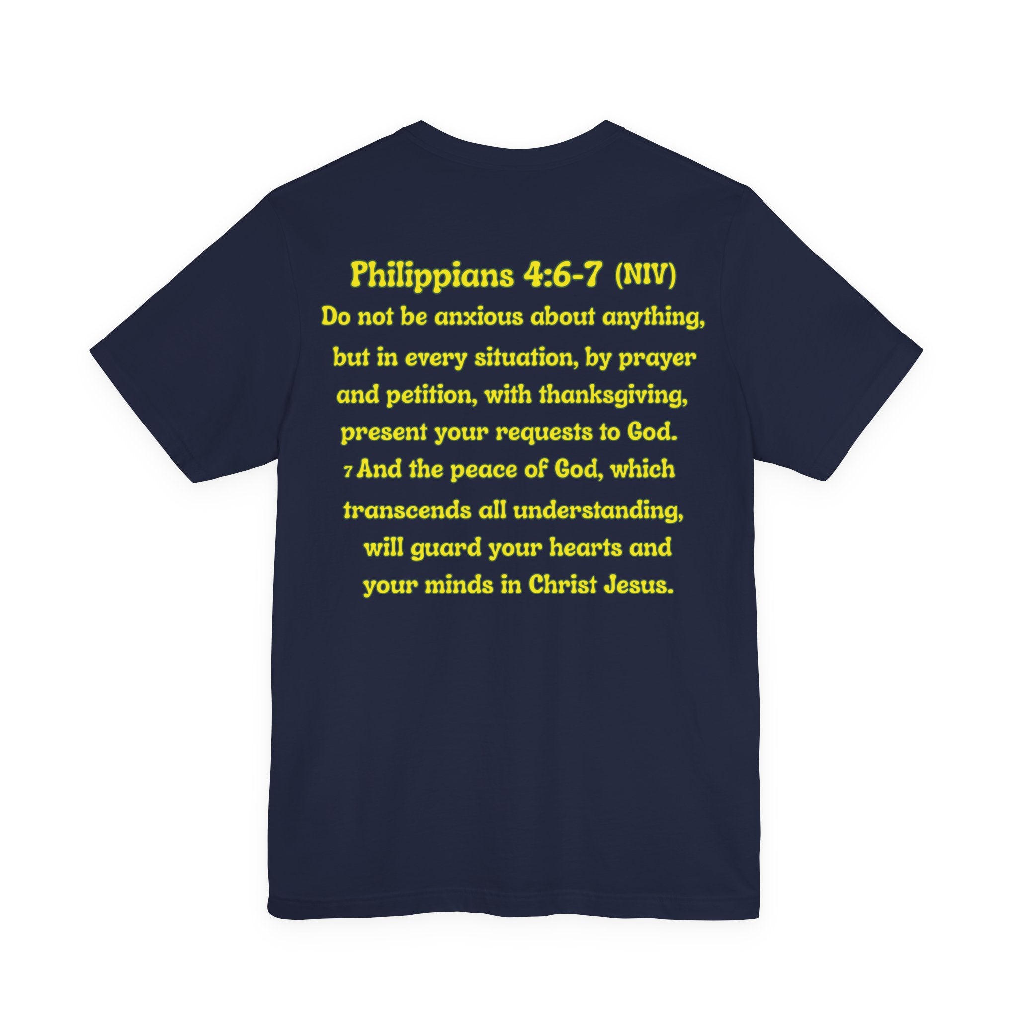 Funny Fish Tee | Philippians 4:6–7 Scripture Shirt | Christian Fisherman T-Shirt | Unisex Jersey Short Sleeve