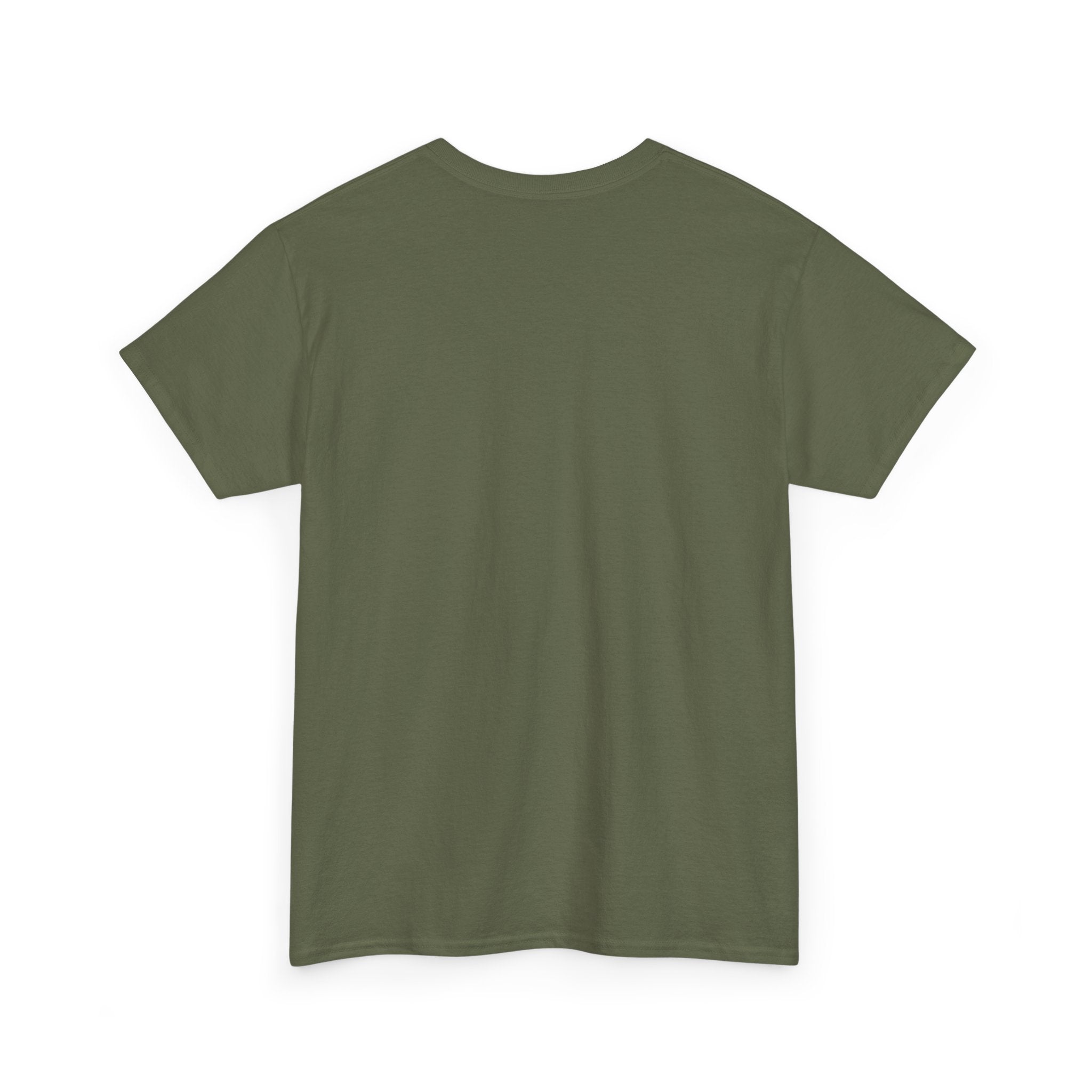 back of the olive Christian olive shirt is blank