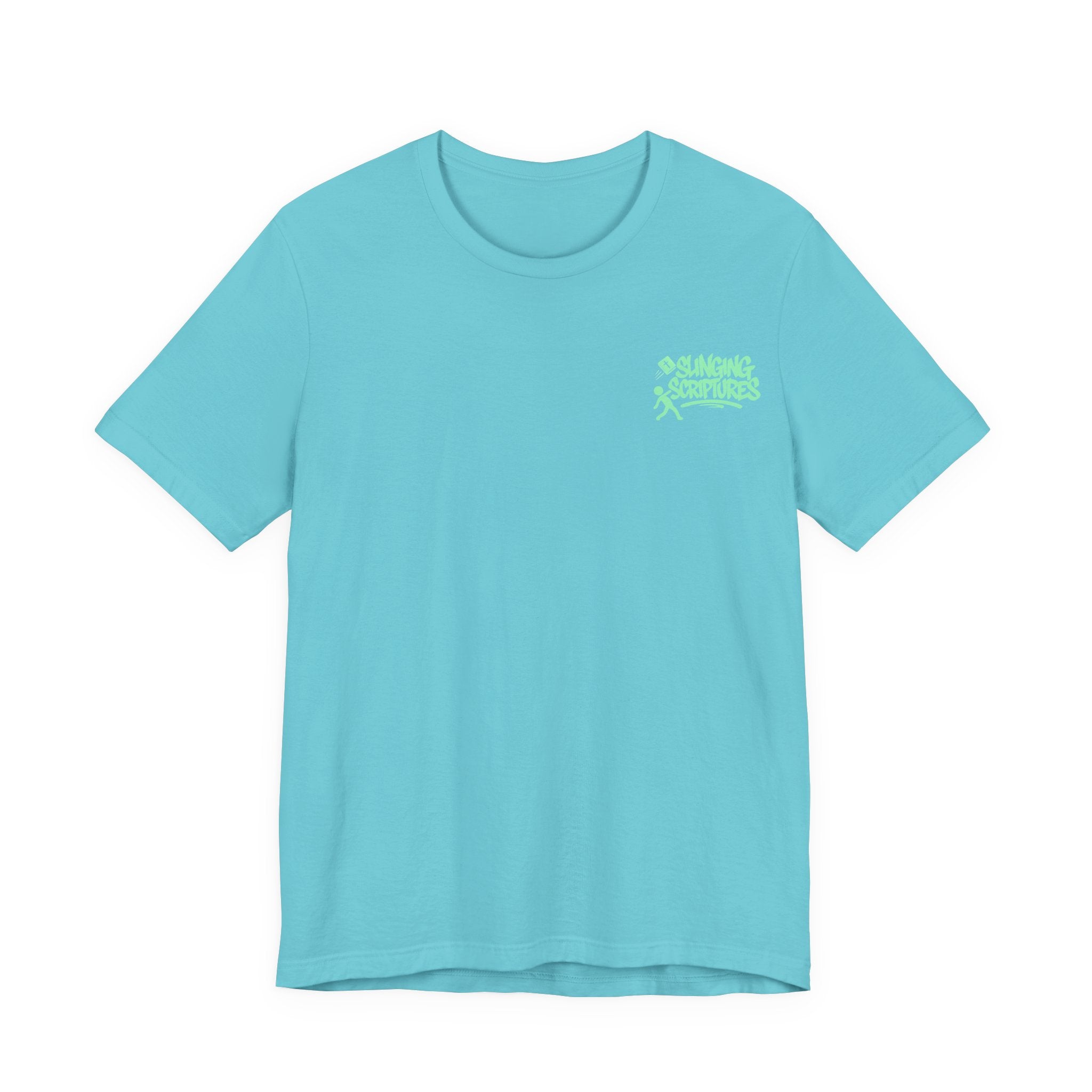 Isaiah 41:10 Watercolor Floral Christian T-Shirt – Women’s/Unisex Jersey Short Sleeve Tee with Slinging Scriptures Logo