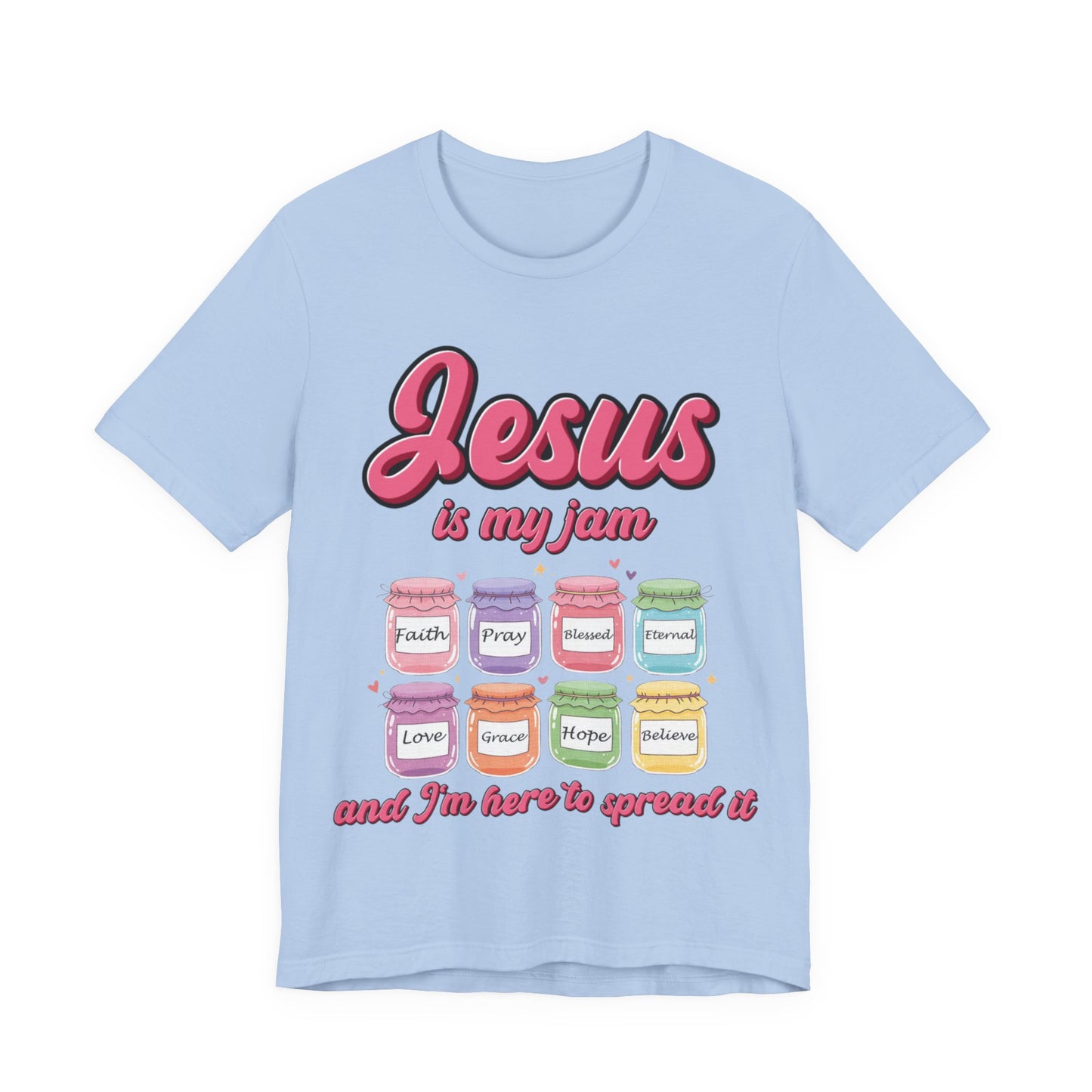 Jesus Is My Jam Tee | Unisex Jersey Christian T-Shirt | Fun Scripture Shirt | Faith-Based Graphic Tee