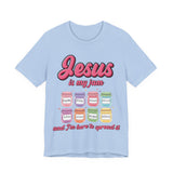 Jesus Is My Jam Tee | Unisex Jersey Christian T-Shirt | Fun Scripture Shirt | Faith-Based Graphic Tee
