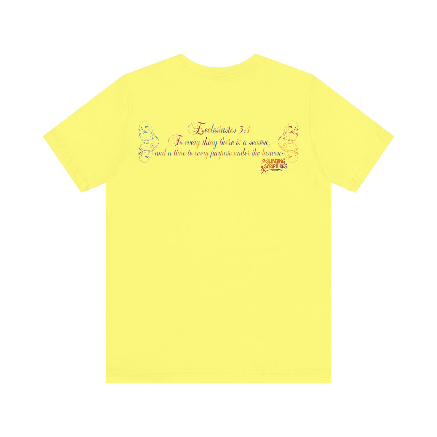 Ecclesiastes 3:1 T-Shirt – Unisex Jersey Short Sleeve Tee with Color Splash Artwork, Inspirational Bible Verse