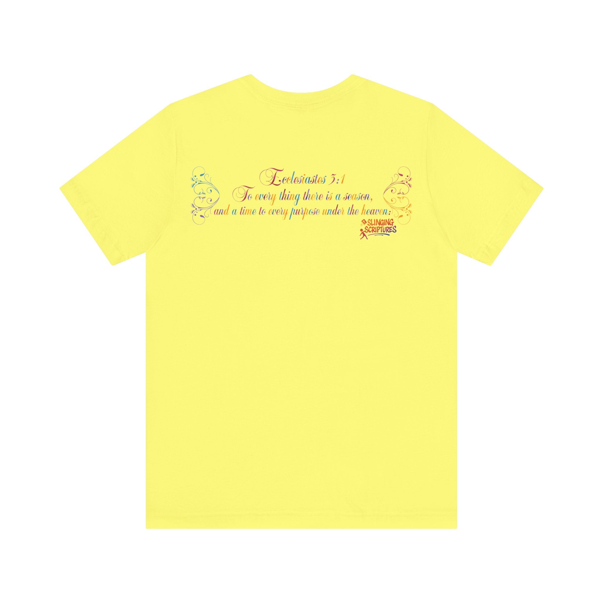 Ecclesiastes 3:1 T-Shirt – Unisex Jersey Short Sleeve Tee with Color Splash Artwork, Inspirational Bible Verse