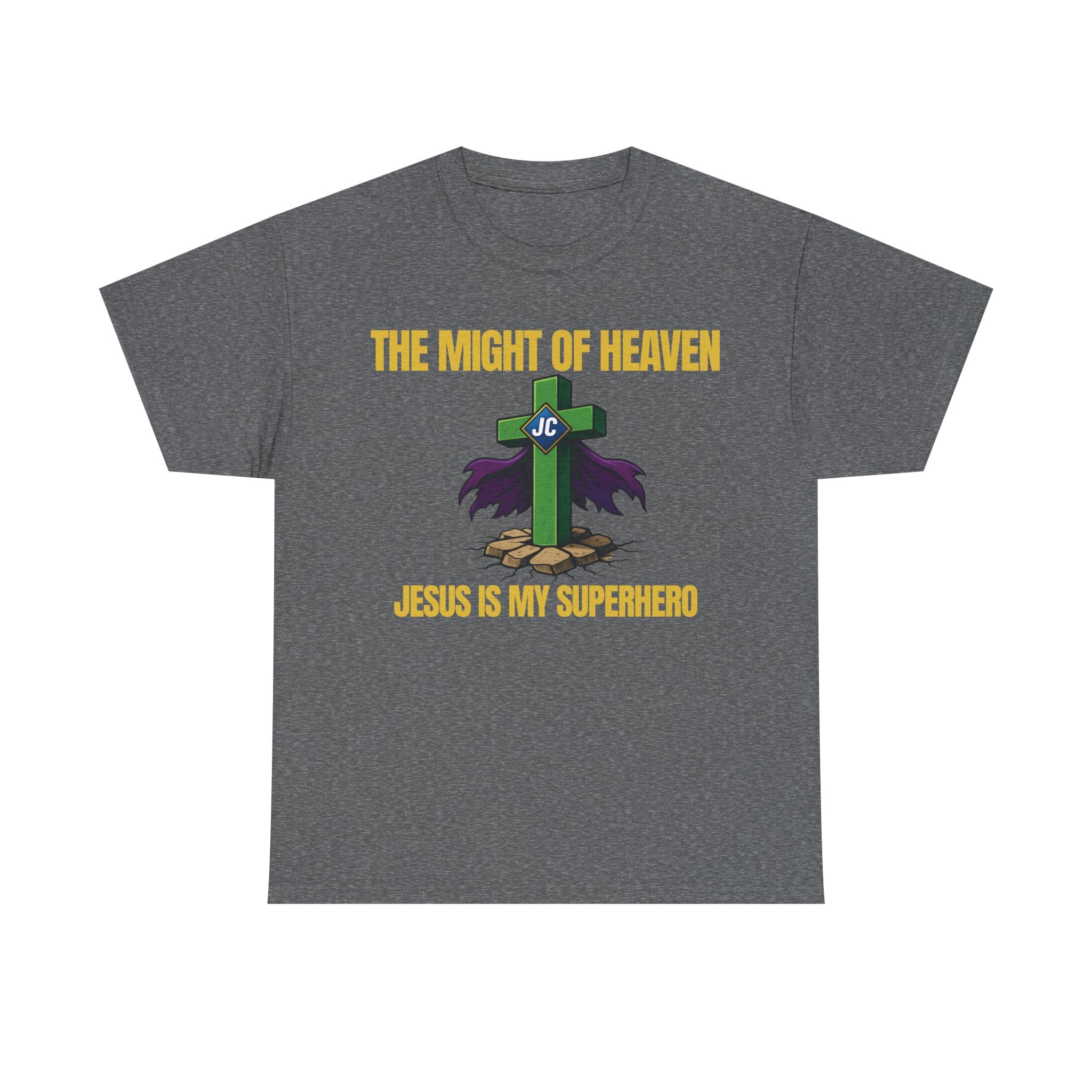The Might of Heaven — Jesus Is My Superhero | Christian Superhero Shirt | Unisex Jersey Tee