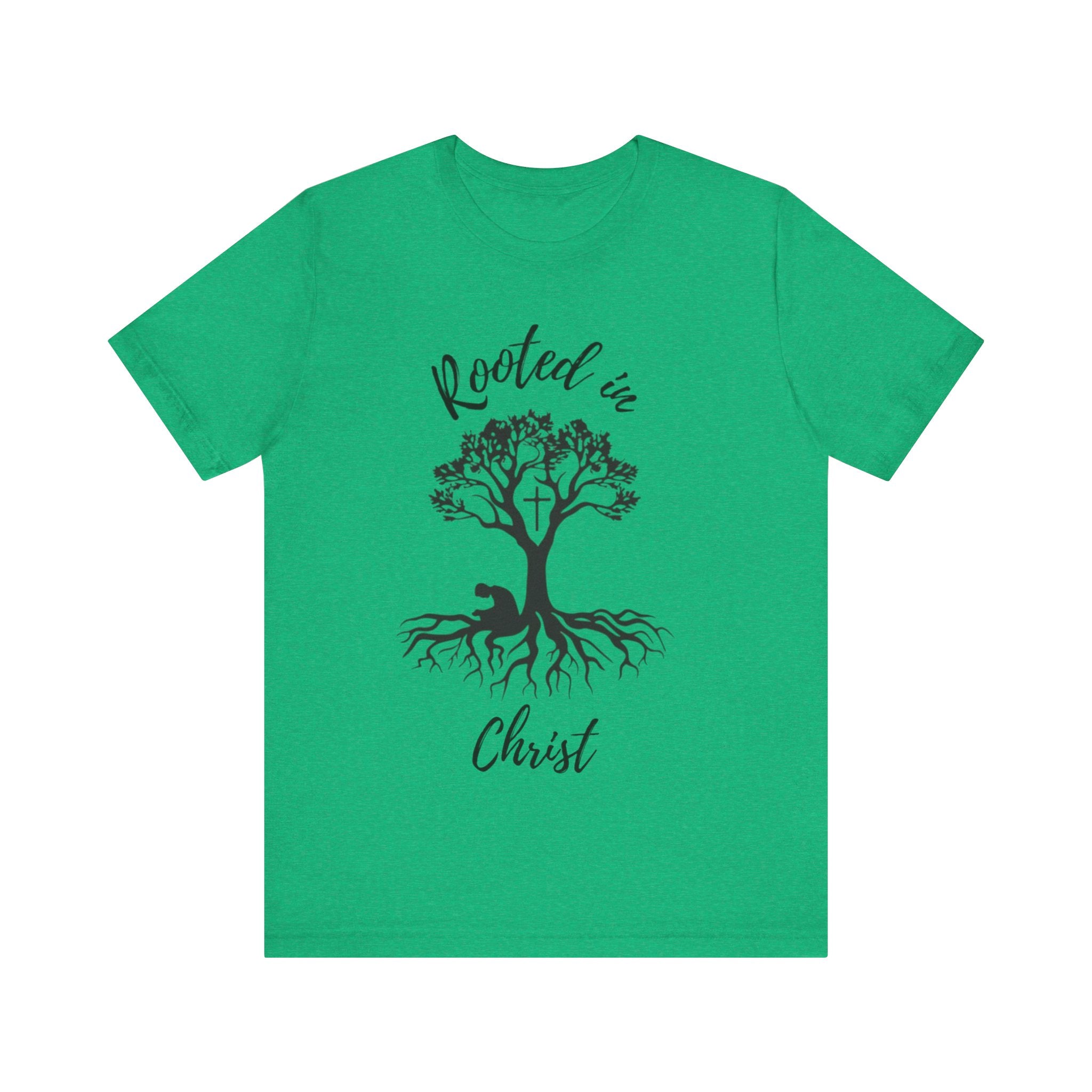 Rooted in Christ Tee | Colossians 2:6-7 Scripture Shirt | Christian Faith T-Shirt