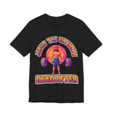 Jesus Deadlifter Tee – Romans 6:9 Unisex Jersey T-Shirt, Gym Shirt, Fitness Apparel, Biblical Strength Tee