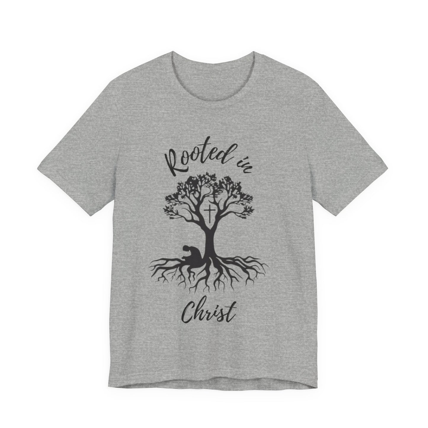 Rooted in Christ Tee | Colossians 2:6-7 Scripture Shirt | Christian Faith T-Shirt
