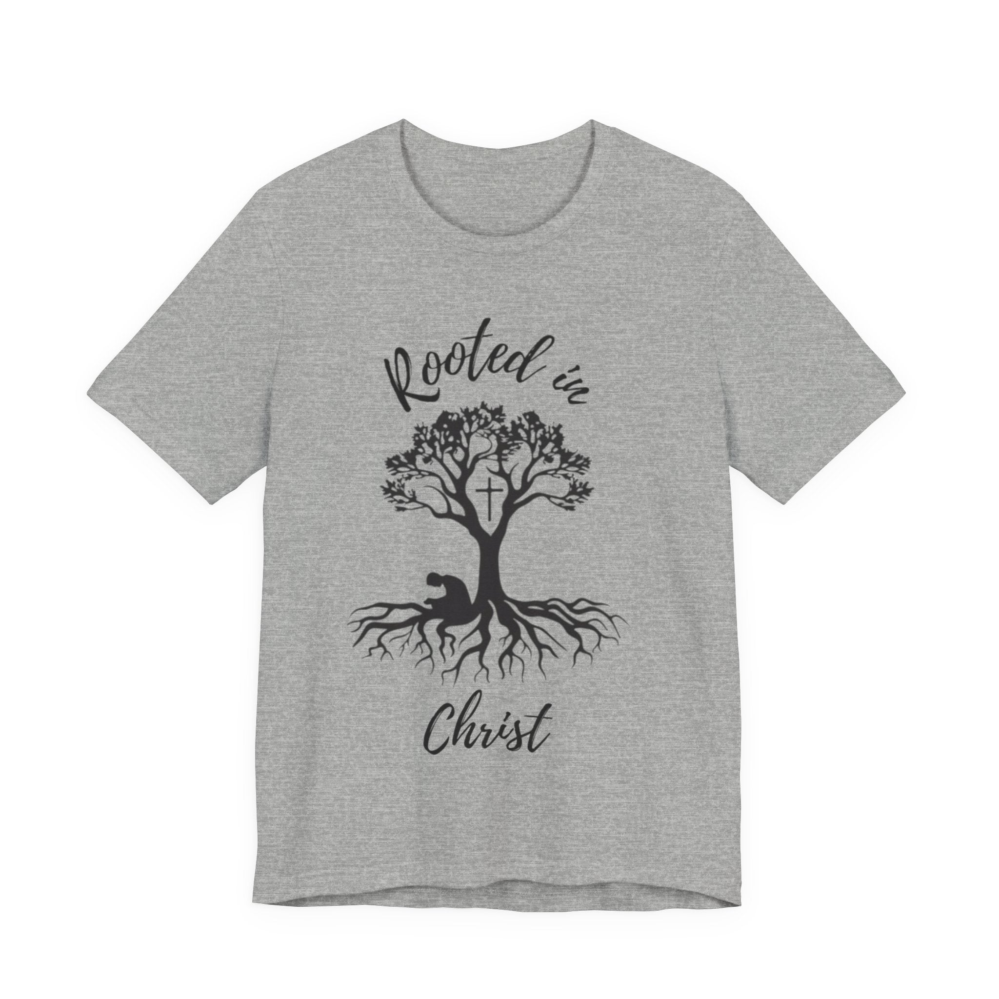 Rooted in Christ Tee | Colossians 2:6-7 Scripture Shirt | Christian Faith T-Shirt
