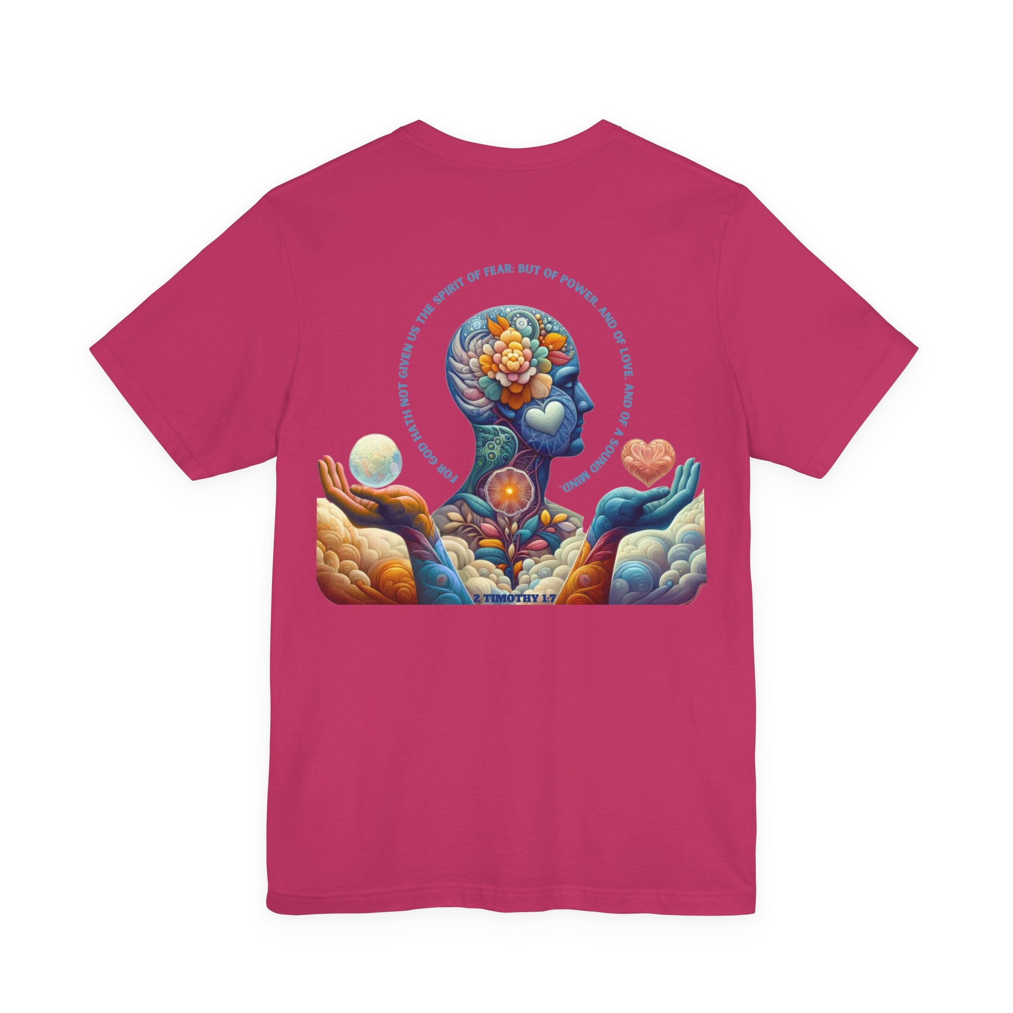 Spirit of Power, Love & Sound Mind — 2 Timothy 1:7 | Unisex Jersey Short Sleeve Christian T-Shirt