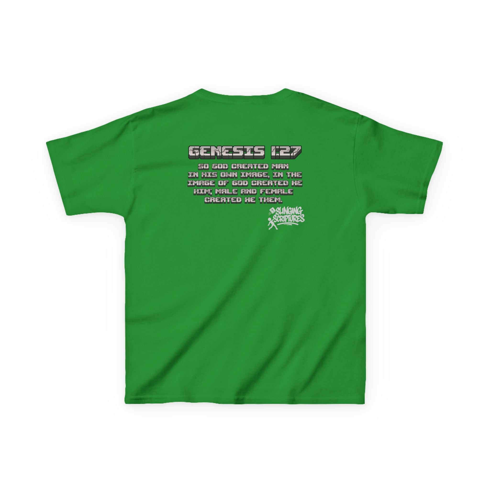 Made in the Image of God | Genesis 1:27 Christian Minecraft-Inspired Kids Tee