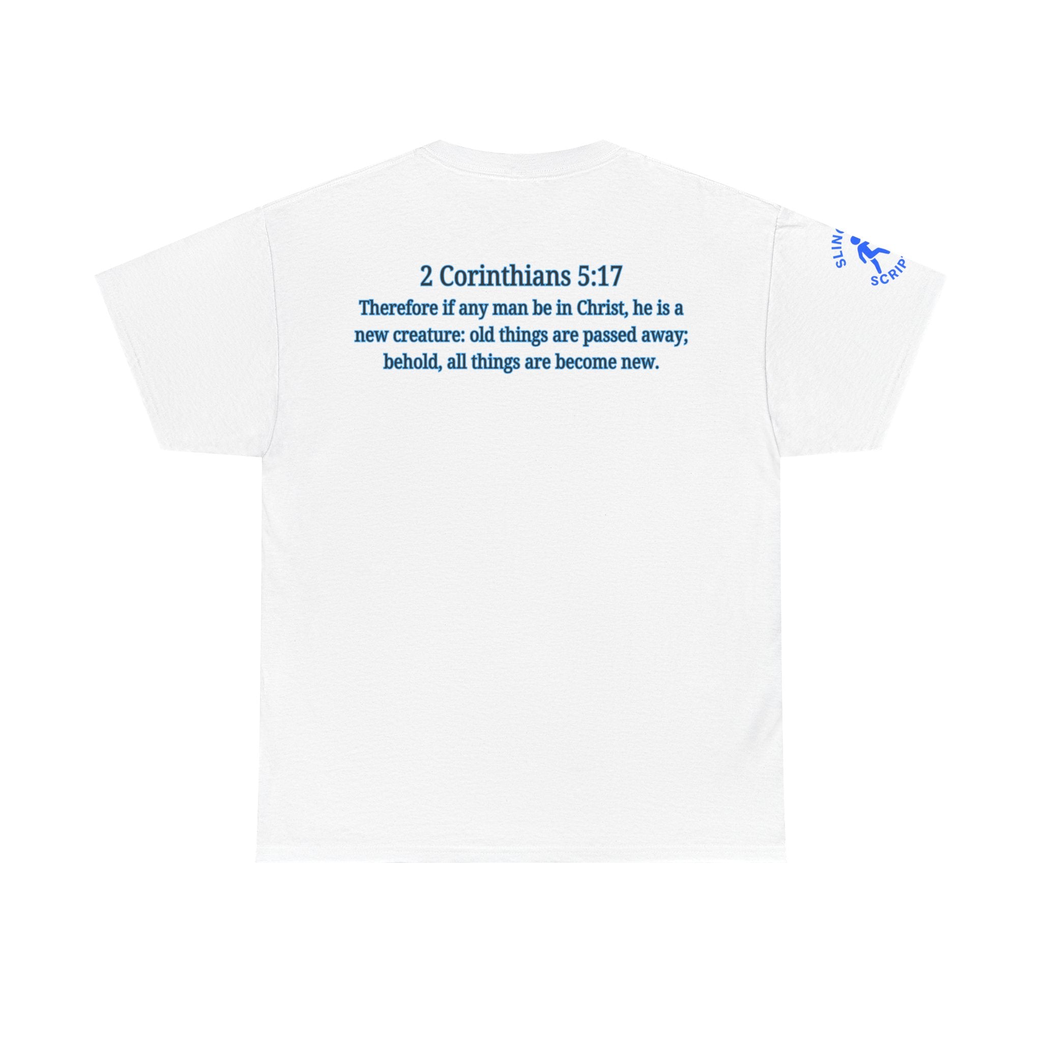 Restored by the Lord Tee | 2 Corinthians 5:17 Scripture Shirt | Christian Rebuild T-Shirt | Unisex Heavy Cotton Tee