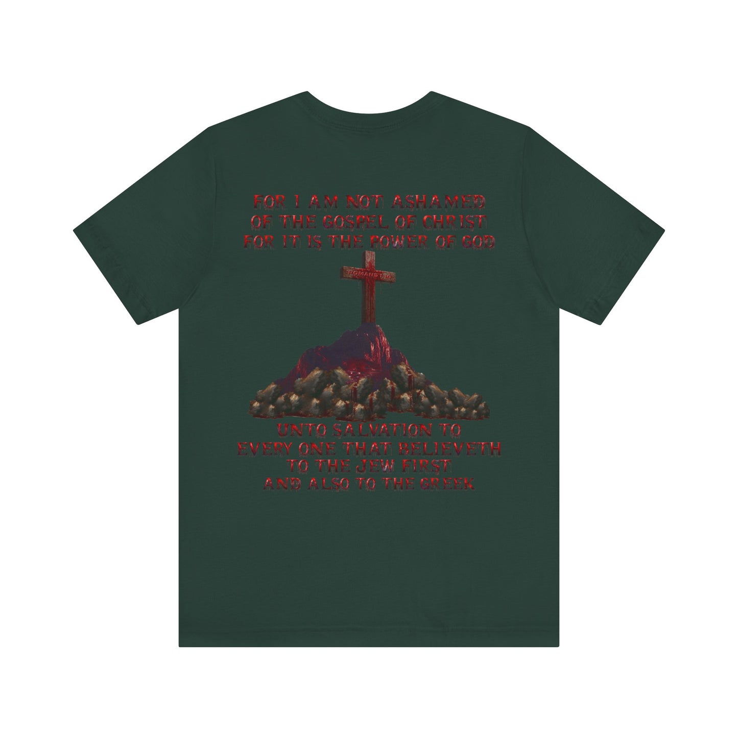 Not Ashamed of the Gospel Tee — Romans 1:16 | Christian Faith Jersey Unisex Shirt
