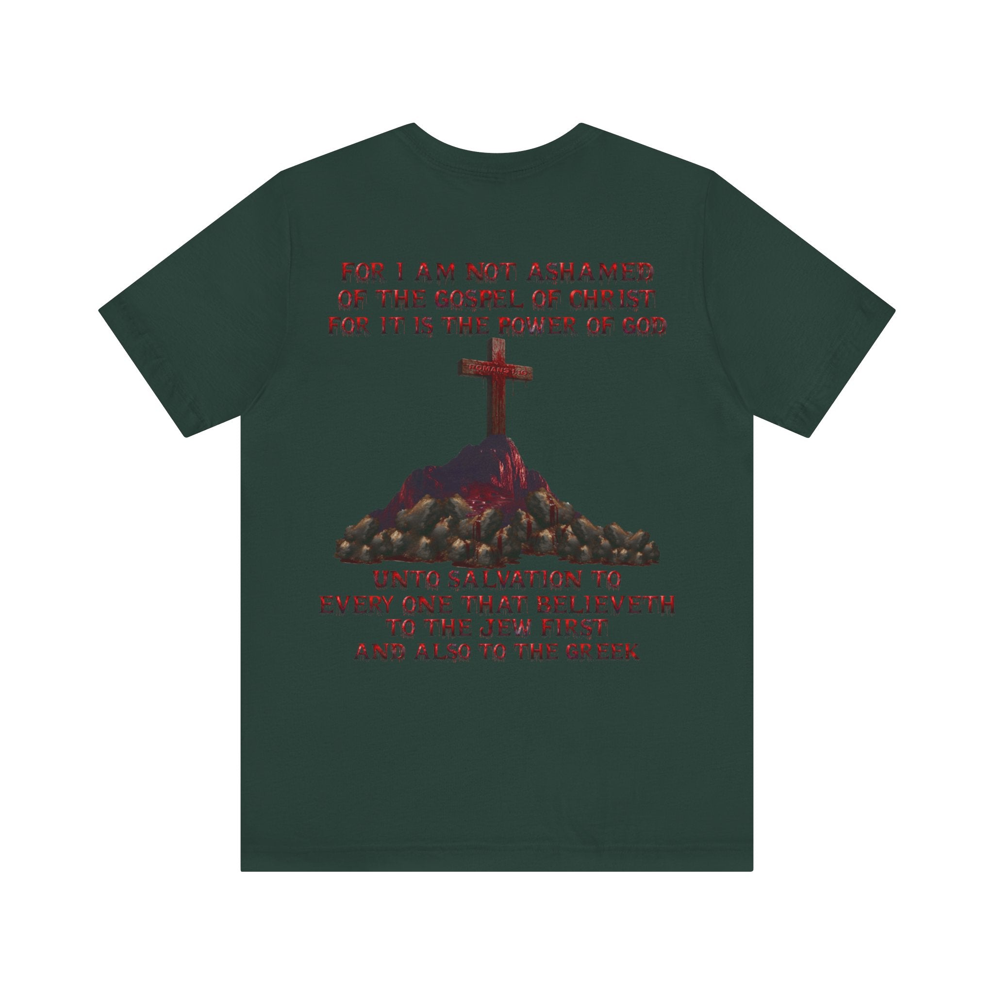Not Ashamed of the Gospel Tee — Romans 1:16 | Christian Faith Jersey Unisex Shirt