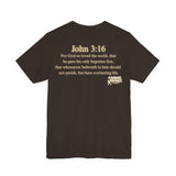 God So Loved the World — John 3:16 | Unisex Jersey Short Sleeve Christian T-Shirt