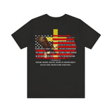 Stand Fast — 2 Thessalonians 2:15 Patriotic Flag Tee | Unisex Jersey Short Sleeve Christian T-Shirt