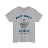 Restored by the Lord Tee | 2 Corinthians 5:17 Scripture Shirt | Christian Rebuild T-Shirt | Unisex Heavy Cotton Tee