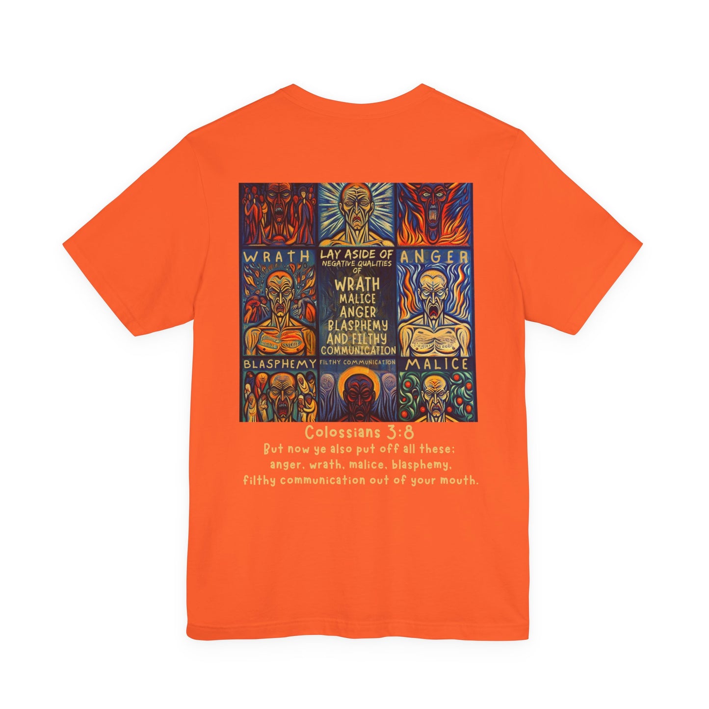 Put Off Wrath & Malice — Colossians 3:8 Christian Tee | Unisex Jersey Short Sleeve T-Shirt