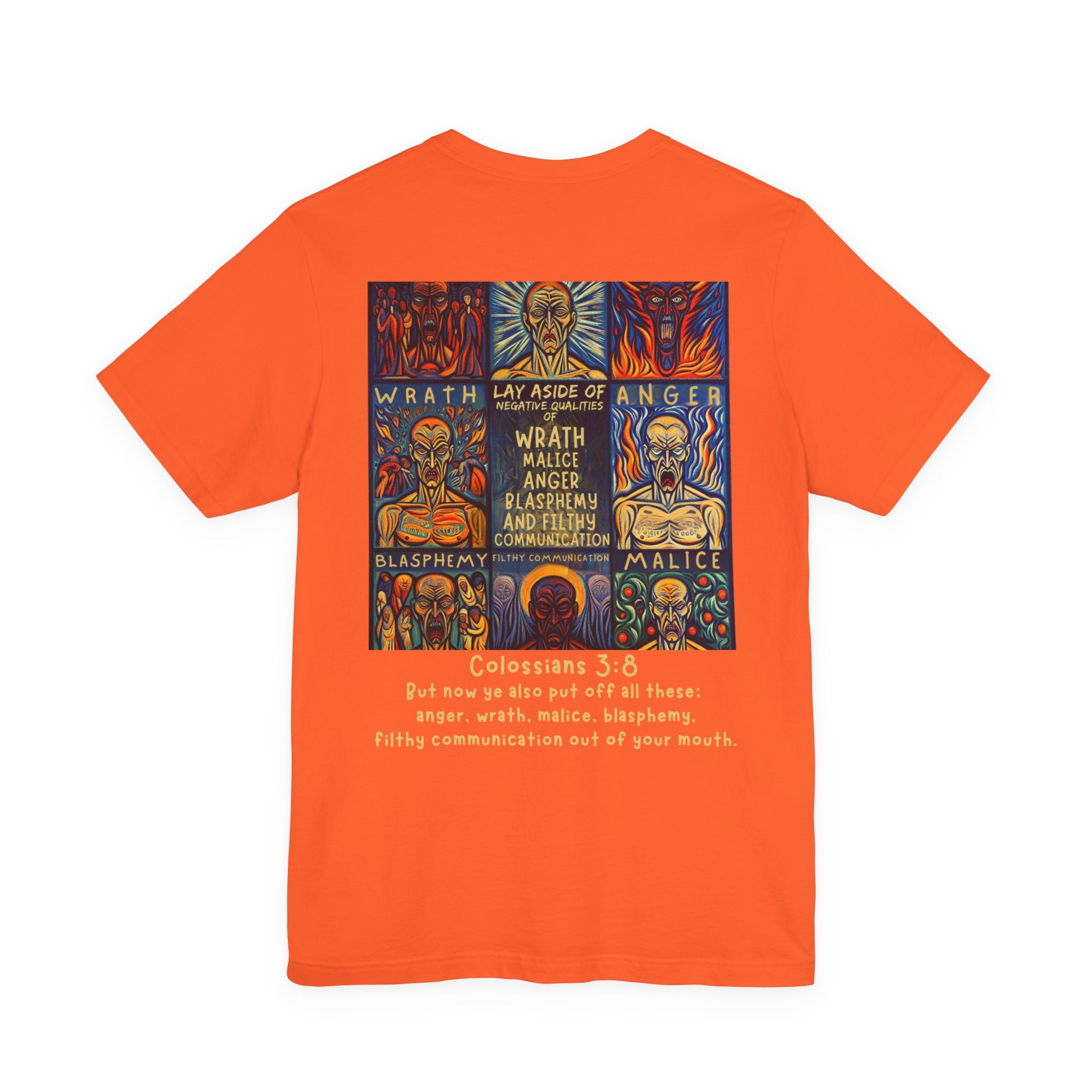 Put Off Wrath & Malice — Colossians 3:8 Christian Tee | Unisex Jersey Short Sleeve T-Shirt