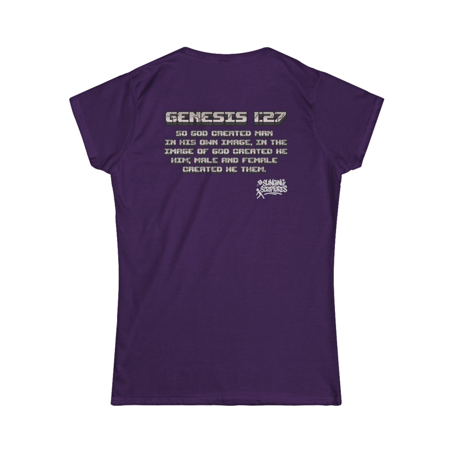 Made in the Image of God | Genesis 1:27 Christian Minecraft-Inspired Women’s Tee