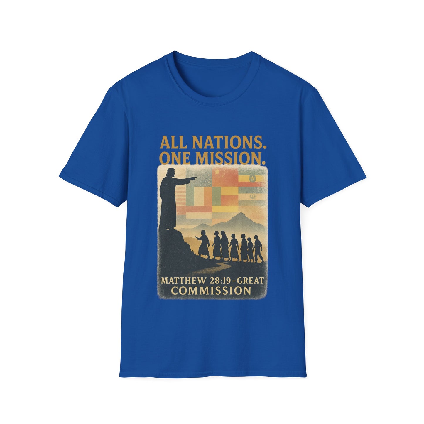 All Nations. One Mission. | Matthew 28:19 Great Commission Tee | Unisex Christian T-Shirt