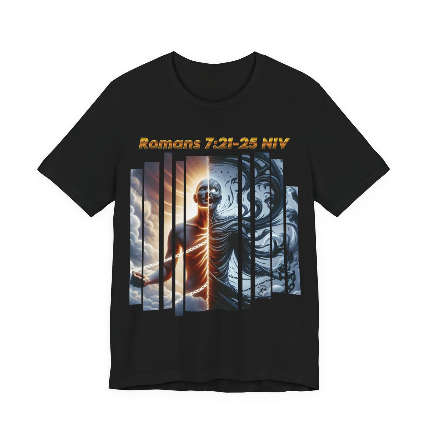 Romans 7:25 Christian Jersey T-Shirt – Spiritual Quote Tee, Unisex Bible Verse Apparel, Inspirational Faith Shirt for Men & Women
