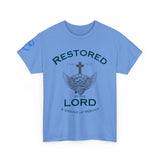 Restored by the Lord Tee | 2 Corinthians 5:17 Scripture Shirt | Christian Rebuild T-Shirt | Unisex Heavy Cotton Tee